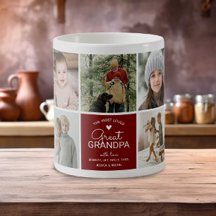 Caneca De Café Fotografia 'o mais amado' do BISAVÔ em Colagem