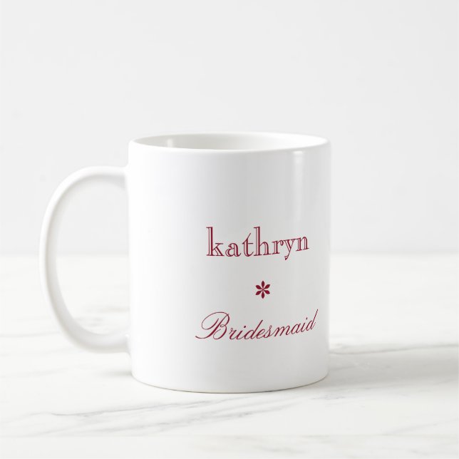 Caneca De Café Fotografia personalizada - argyle pré-ppy bridesma (Esquerda)