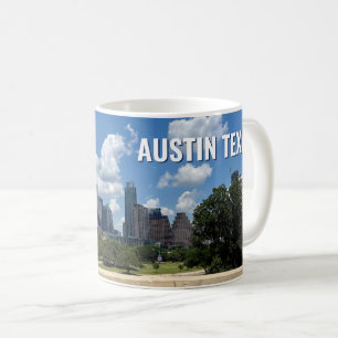 Caneca De Café Fotografia Skyline na Cidade de Austin do Texas