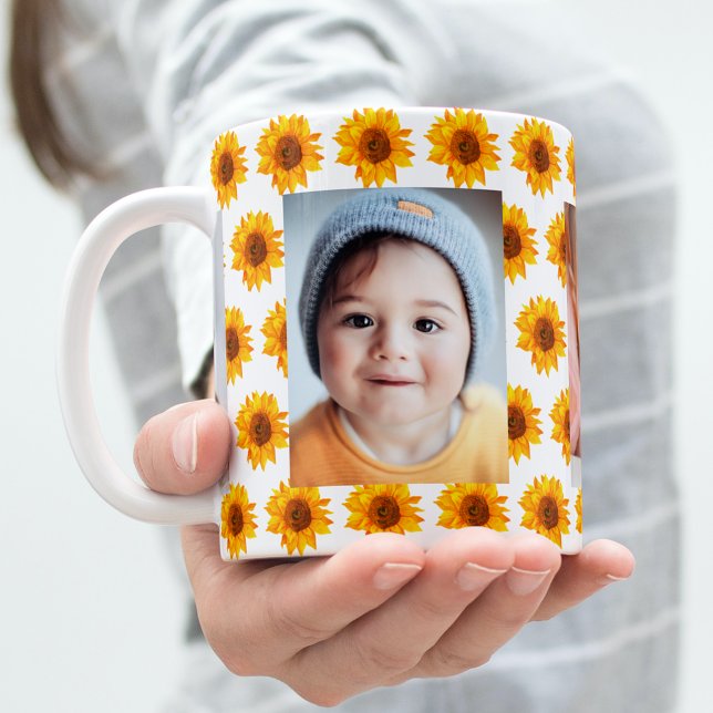 Caneca De Café Fotografias amarelas sunflores (Criador carregado)