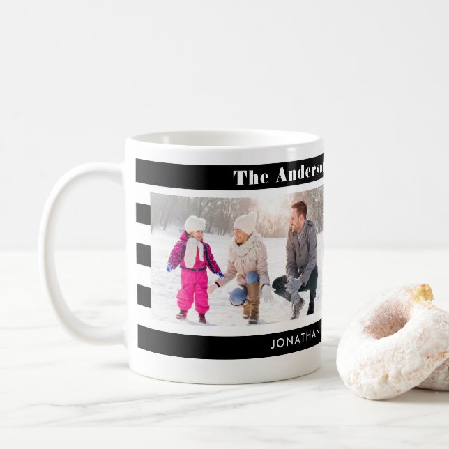 Caneca De Café Fotografias Familiares Personalizadas I Trendy Bla (Com Donut)