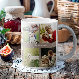 Caneca De Café Fotografias Modernas Colidem Cachorros