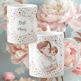 Caneca De Café Fotografias Personalizadas e Texto para Mamãe