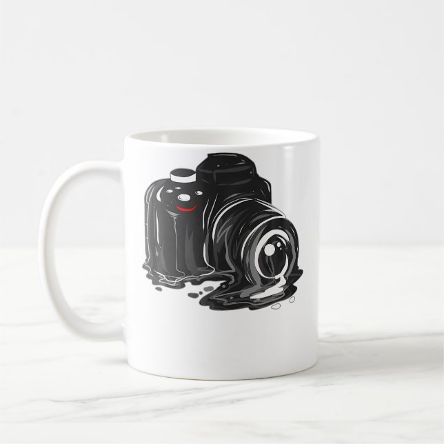 Caneca De Café Fotógrafo Derretendo Câmera Fotografia (Esquerda)