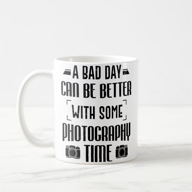Caneca De Café Fotógrafo Um Dia Ruim Pode Ser Melhor Com Fotogra (Esquerda)