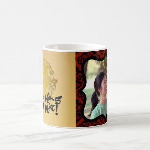 Caneca De Café Fotograma decorativa Ouro Papercut