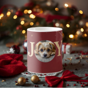 Caneca De Café fotos de Natal personalizadas de cães fofos 