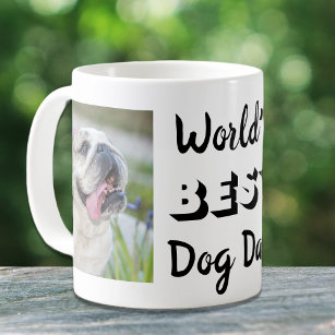 Caneca De Café Fotos personalizadas do melhor Pai de cães do mund
