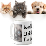 Caneca De Café Fotos personalizadas do melhor Pai de pele do mund<br><div class="desc">Um presente divertido para o melhor pai de pele de todos os tempos,  esta caneca mostra duas das suas fotos de estimação e o "Pai da Melhor Pele do Mundo" em uma legal tipografia.</div>