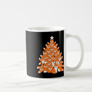 Caneca De Café Fox Christmas Tree Fox Xmas Tree Engraçado Fox Chr