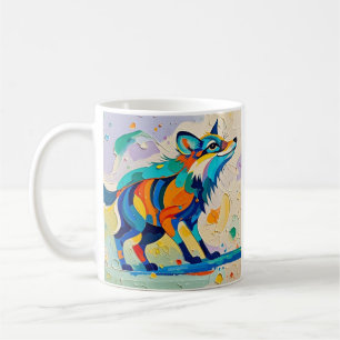 Caneca De Café Fox Expresso abstrato art design