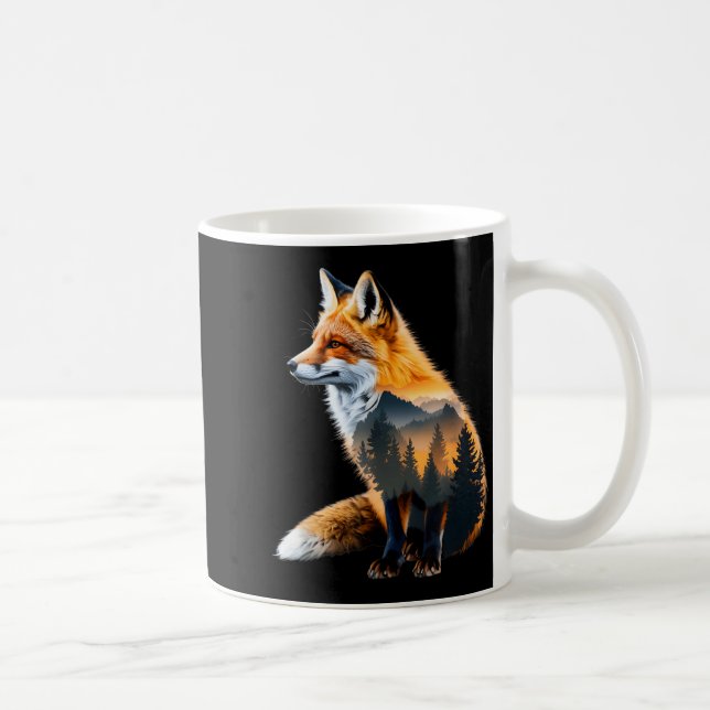 Caneca De Café Fox Forest Nature Lover Mountains Hiking Camng Bus (Direita)