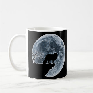 Caneca De Café Fox Halloween Costume Moon Silhouette