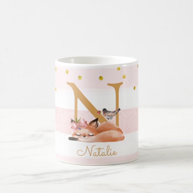 Caneca De Café Fox Ilustração Mãe De Bebê (Centro)