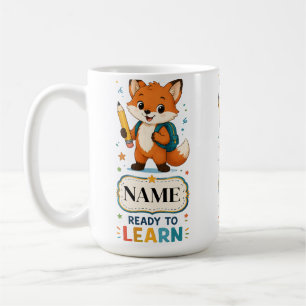 Caneca De Café Fox Kids Personalizado de Volta às Aulas