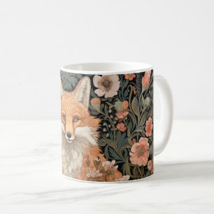 Caneca De Café Fox no Jardim do outono William Morris Style