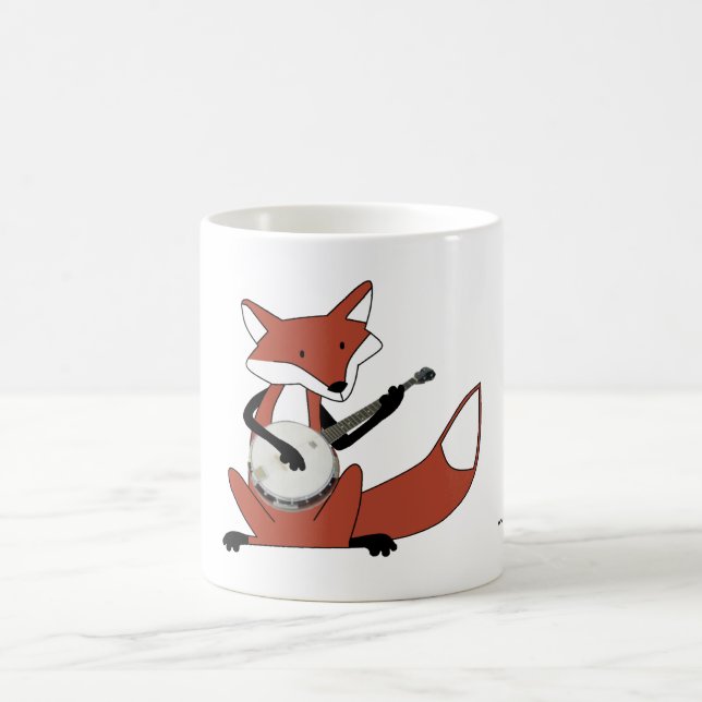 Caneca De Café Fox que joga o banjo (Centro)