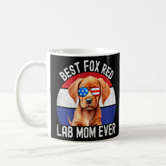 Caneca De Café Fox Red Lab Mãe Labrador Retriever Vintage F