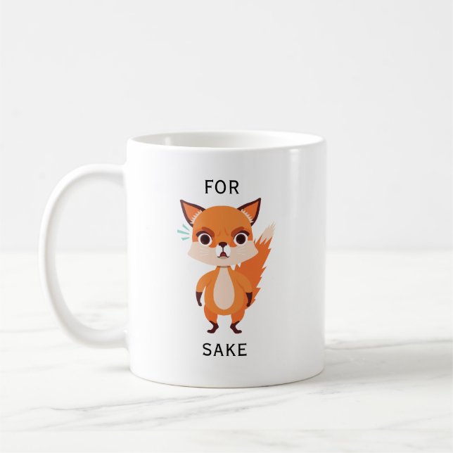 Caneca De Café Fox Sake é engraçado (Esquerda)
