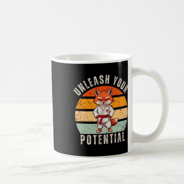Caneca De Café Fox Self Defense Karate Retro (Direita)