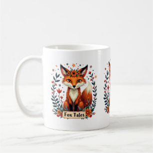 Caneca De Café Fox Tales Boho Woodland Animal Art