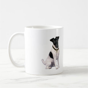 Caneca De Café Fox Terrier (A) - Suave - Branco preto