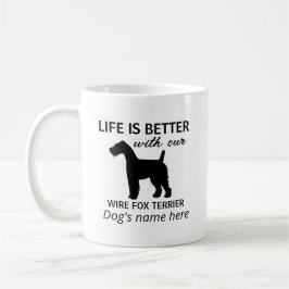 Caneca De Café Fox Terrier Life é melhor personalizada
