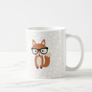 Caneca De Café Fox w/Glasses do bebê do hipster