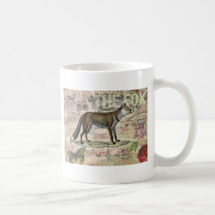 Caneca De Café Fox Wildlife Vintage Animal Illustration