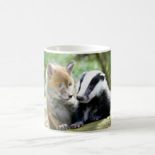 Caneca De Café Foxcub e Badger Cute!