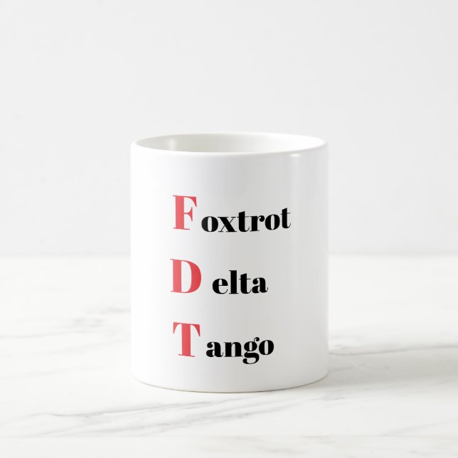 Caneca De Café Foxtrot Delta Tango Coffee Mug (Centro)