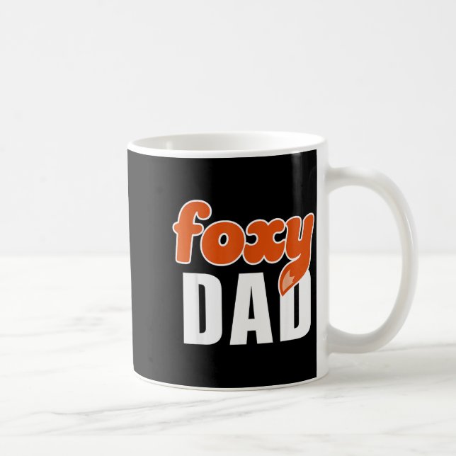 Caneca De Café Foxy Dad Shirt Funny Father Gift Cute Fox Cartoon  (Direita)