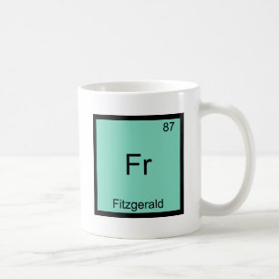 Caneca De Café Fr - Fitzgerald Camiseta do Símbolo de Elemento de