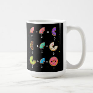 Caneca De Café Frações de Donut Humor de Aprendizado de Matemátic