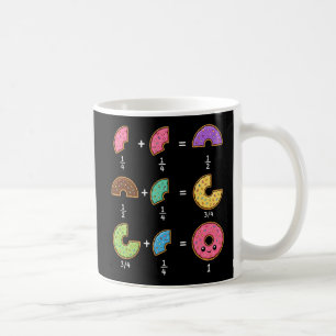 Caneca De Café Frações de Donut Humor de Aprendizado de Matemátic