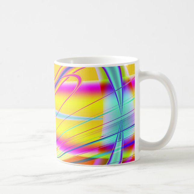 Caneca De Café Fractal Abstrato 061012e (Direita)
