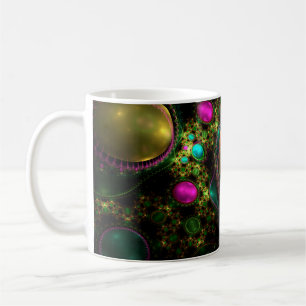 Caneca De Café Fractal Julian Pearl Jewelry Background - Fractal 