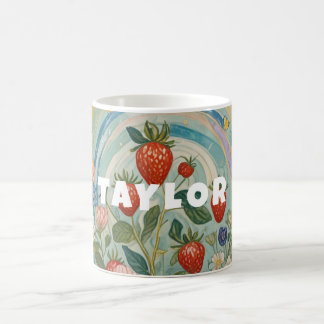 Caneca De Café Fragmento de Morango Whimsical