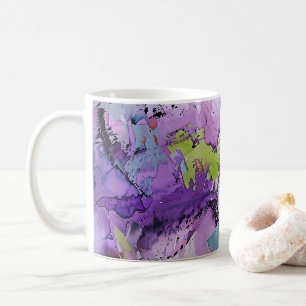 Caneca De Café "Fragmentos Dinâmicos" Arte Abstrato Contemporânea