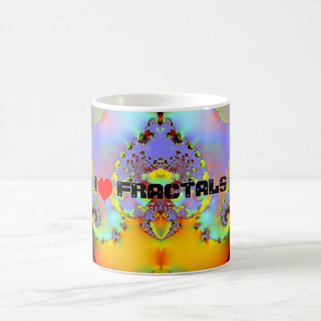 Caneca De Café Fraktal009 - EU AMO FRACTALS (Centro)