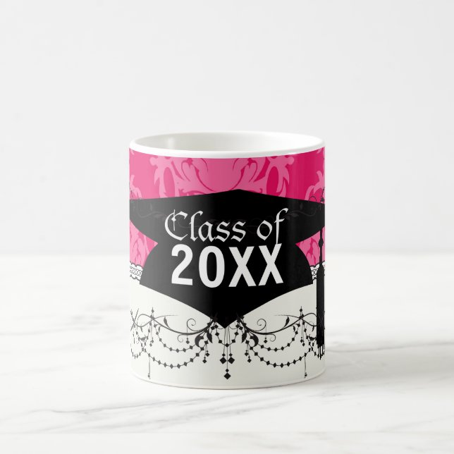 Caneca De Café Framboesa e damasco rosa (Centro)