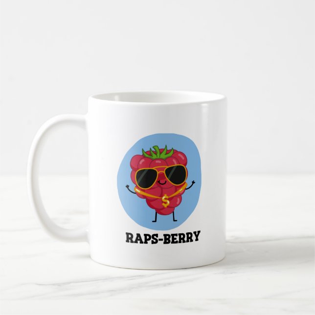 Caneca De Café Framboesa Engraçado de rap-berry (Esquerda)
