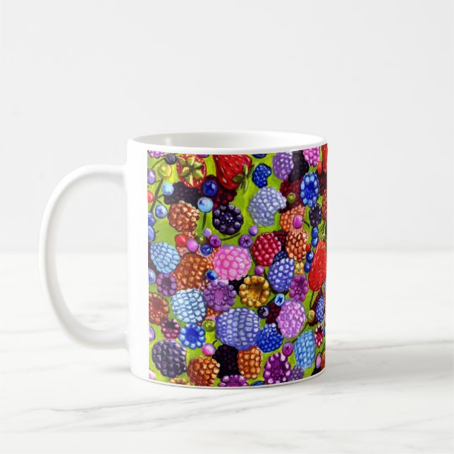 Caneca De Café Framboesas de Berries Morango-Azul (Esquerda)