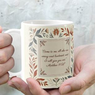 Caneca De Café Frame Floral para Farmácia