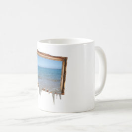 Caneca De Café Frame Oceano de Espelhamento Fora da Imagem