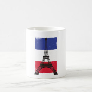 Caneca De Café França Paris Bandeira francesa
