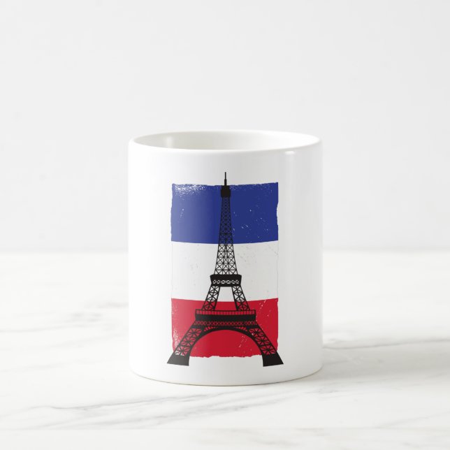 Caneca De Café França Paris Bandeira francesa (Centro)