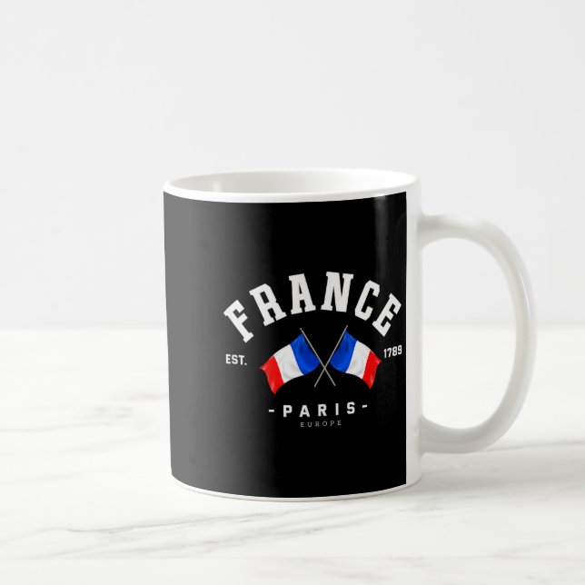 Caneca De Café France Flag French Gift France Friend France Paris (Direita)
