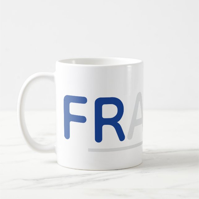 Caneca De Café "France" Typography Mug (Esquerda)