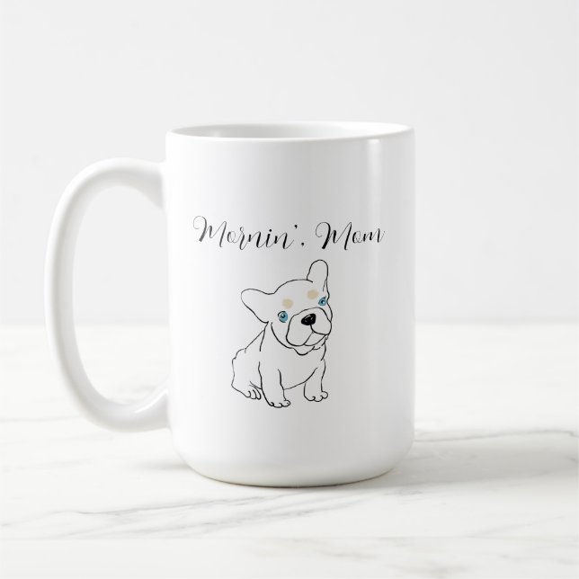 Caneca De Café Francês Bulldog Puppy Cartoon (Esquerda)